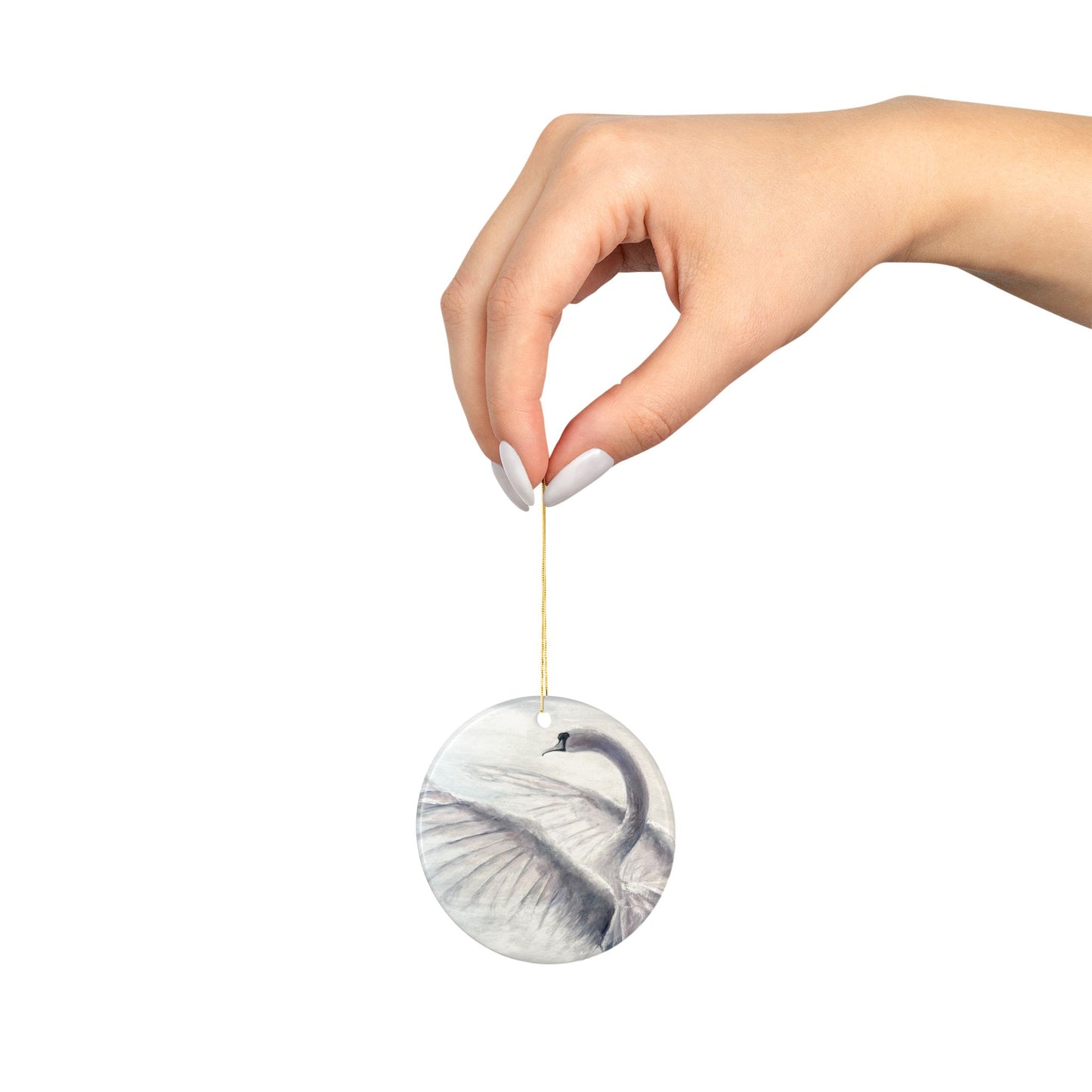Wings of Tranquility | Ceramic Art Ornament