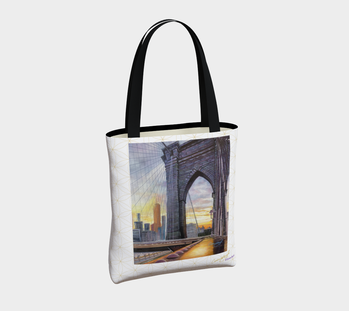 Brooklyn Bridge with logo