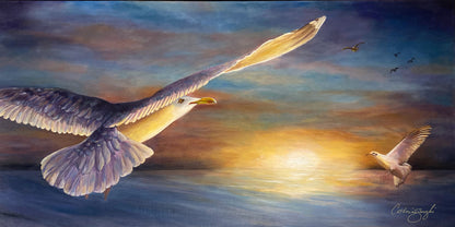 Sunset Serenade in Flight
