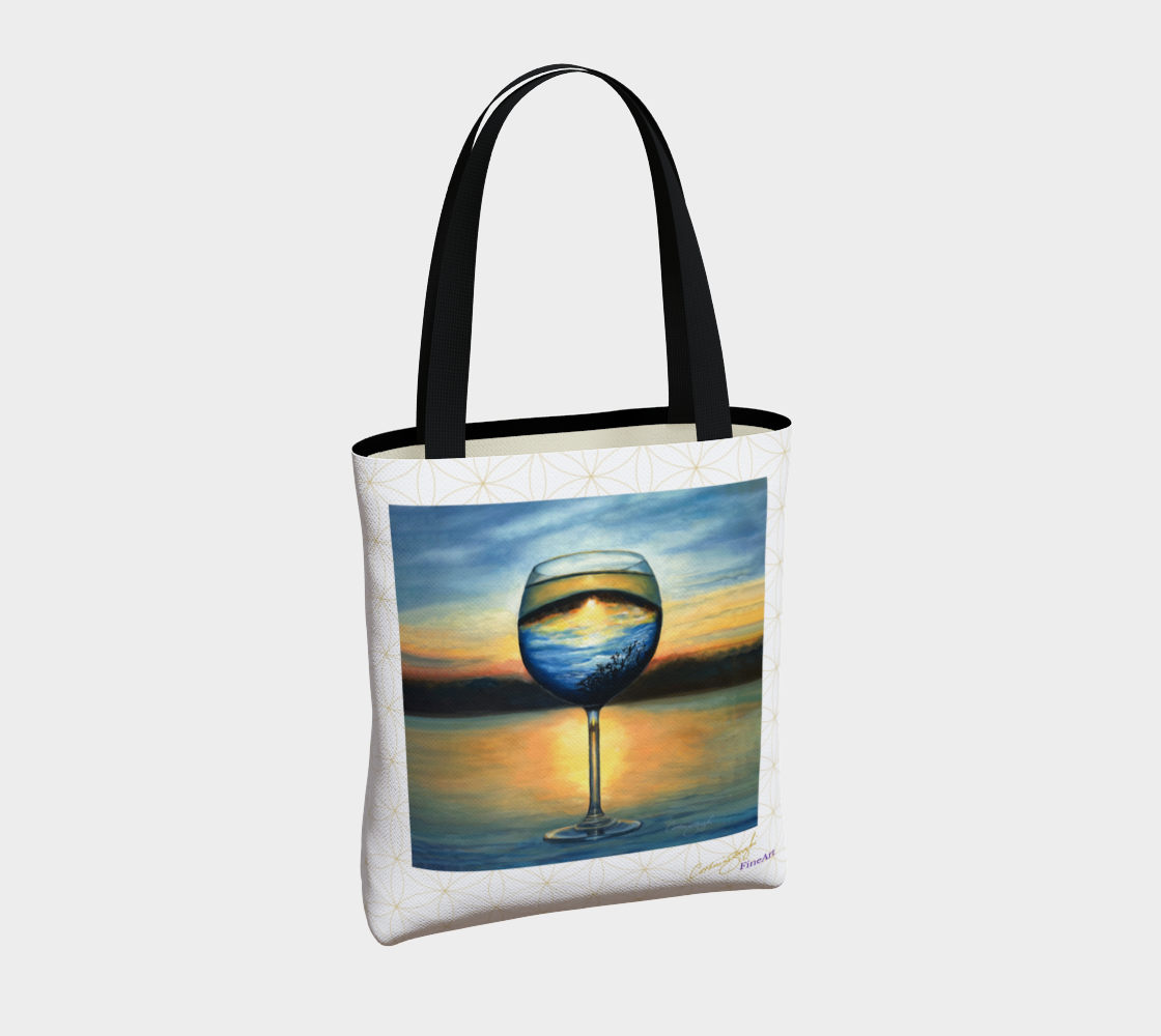 Sunset Glass with Grid