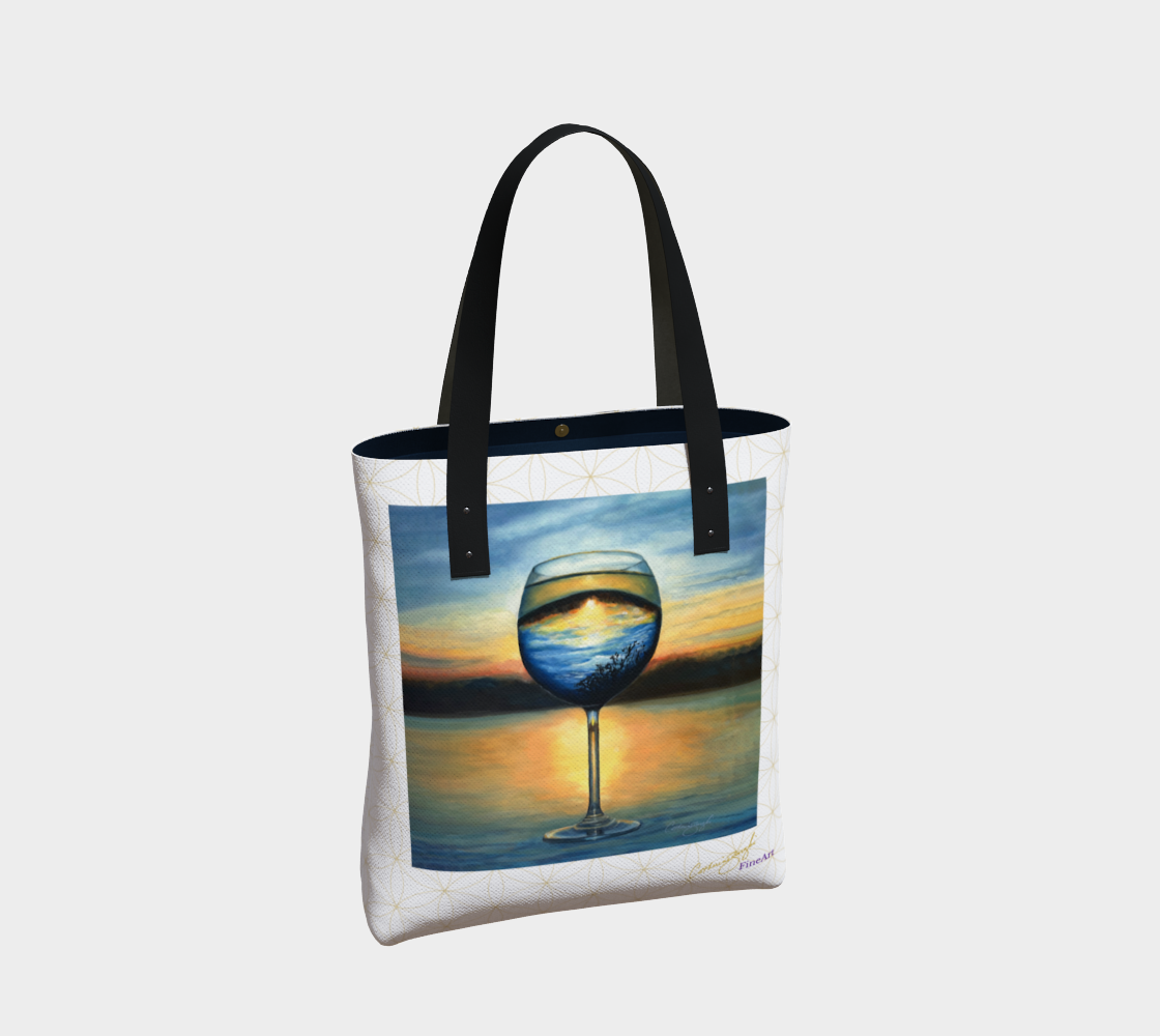 Sunset Glass with Grid