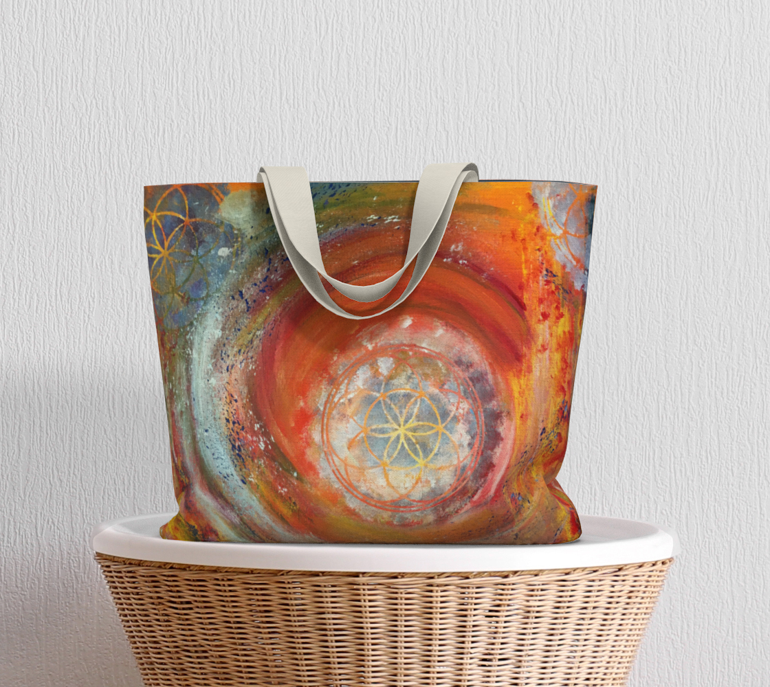 Seed of Life Free Style Cotton Tote