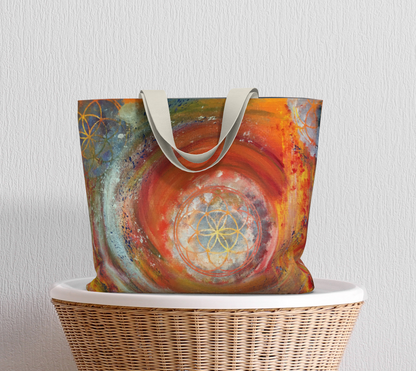Seed of Life Free Style Cotton Tote