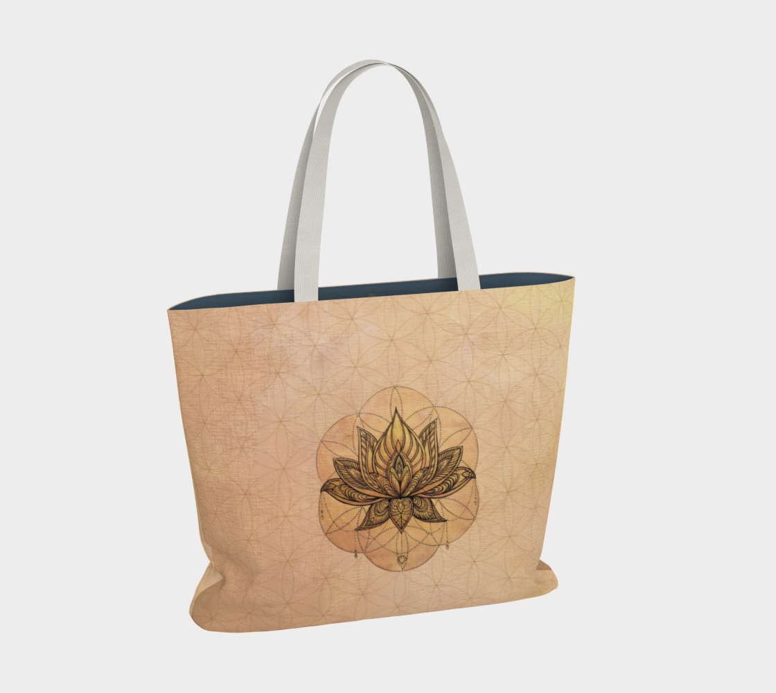 Legacy Collection Cotton Carryall Tote Bag – Sacred Lotus