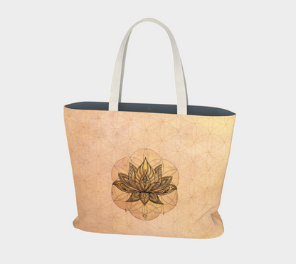 Legacy Collection Cotton Carryall Tote Bag – Sacred Lotus