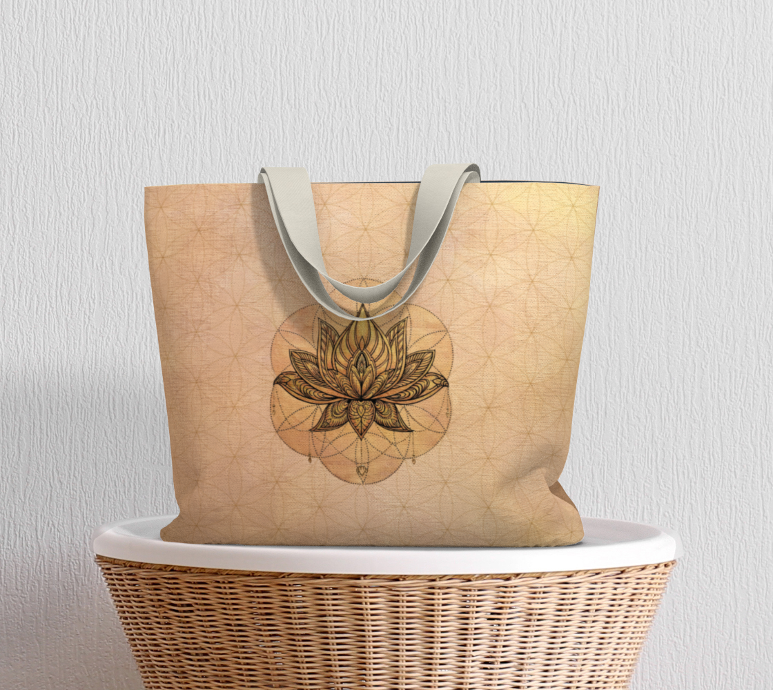 Legacy Collection Cotton Carryall Tote Bag – Sacred Lotus