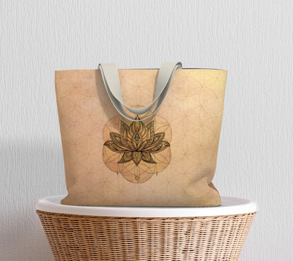Legacy Collection Cotton Carryall Tote Bag – Sacred Lotus