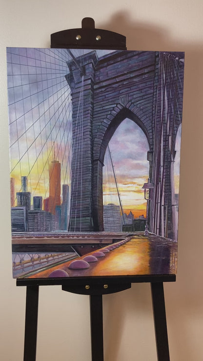 Brooklyn Bridge Sunset Glow